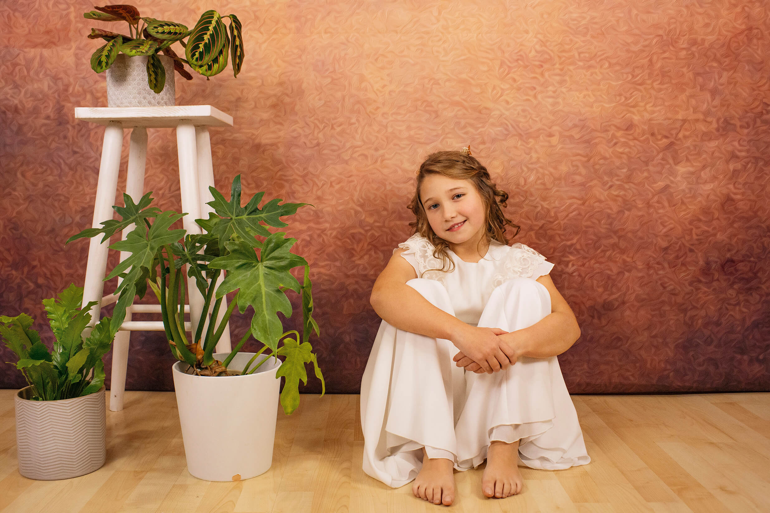 Fotografía de comunión en estudio