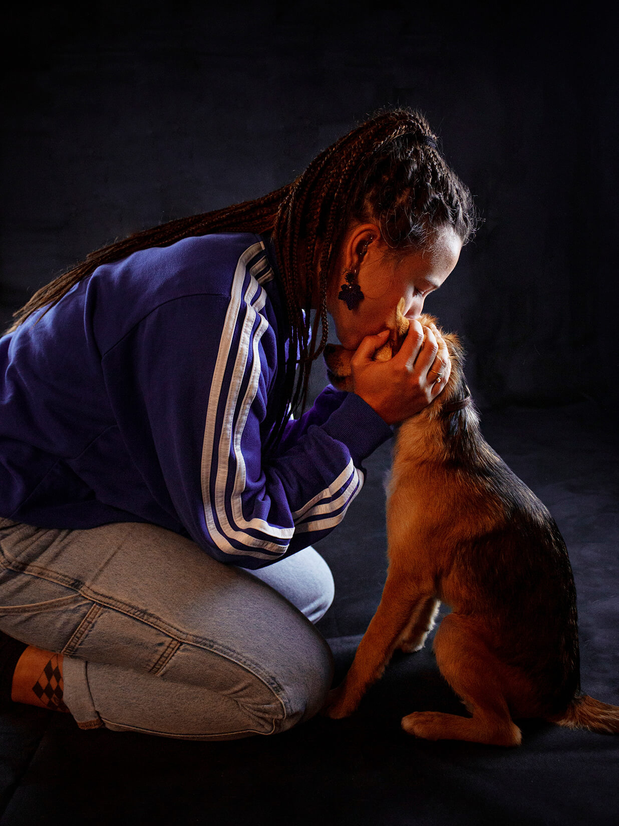 Fotografía de mascotas en estudio 