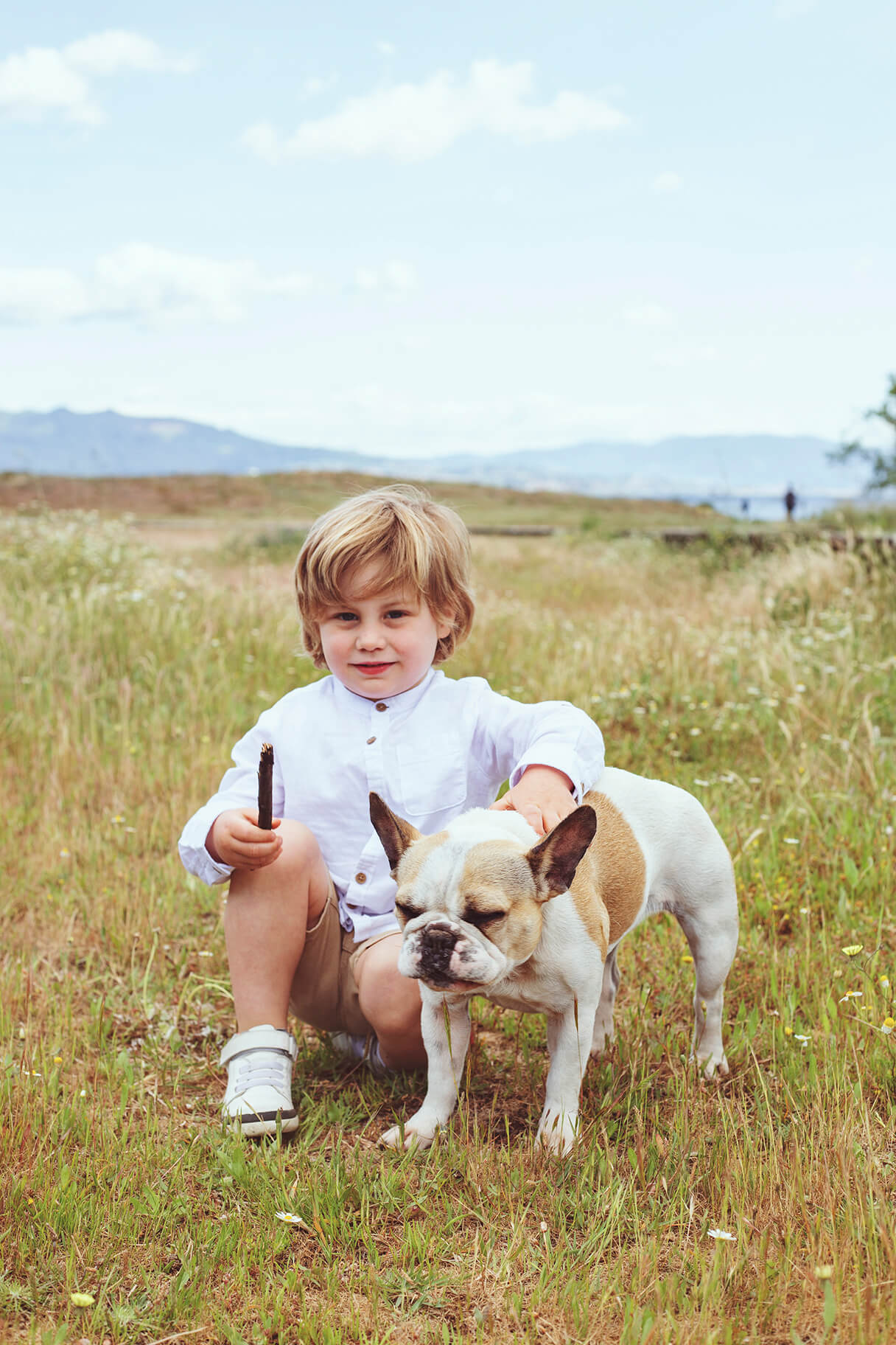 Fotografía de familia y de mascotas en el exterior 